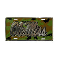 Camo License Plate for Ole Miss (6 x 12)