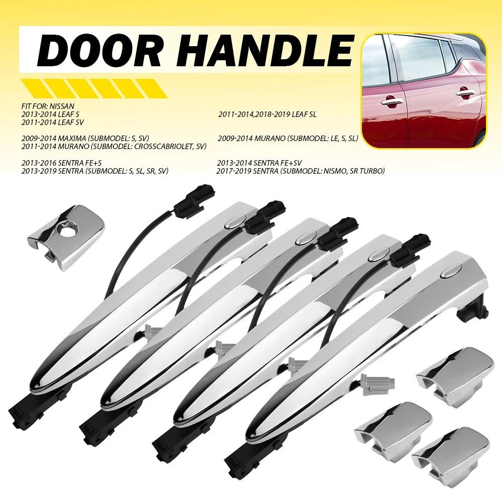 4X Outside Door Handles for Nissan Sentra (2013–2014) FE+SV
