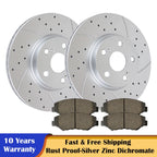 Front Drilled Brake Rotors and Pads for Toyota Corolla Vibe (2003–2008)