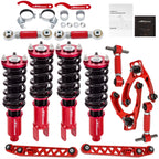 4x Coilovers + 8x Control Arms & Camber Toe Kit for Honda Civic (1996–2000)