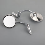 Chrome Handlebar End Mirrors for Motorcycle Cafe Racer (22mm T9)