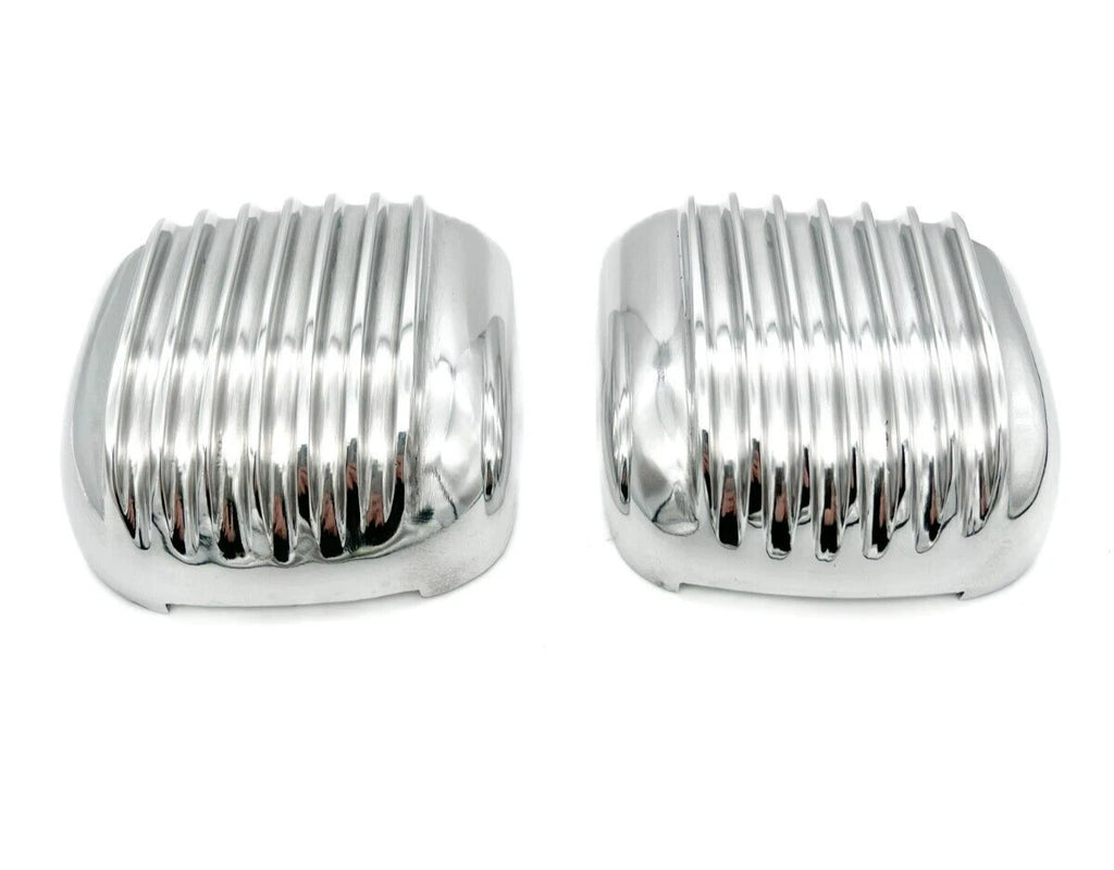 Polished Finned Aluminum Drum Brake Scoops Pair for Ford (1939–1948)