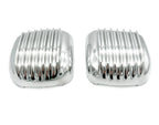 Polished Finned Aluminum Drum Brake Scoops Pair for Ford (1939–1948)