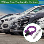 Front Rear Tow Hook Set for Ford Focus (1998–2025) 15.6mm Aluminum Alloy Purple