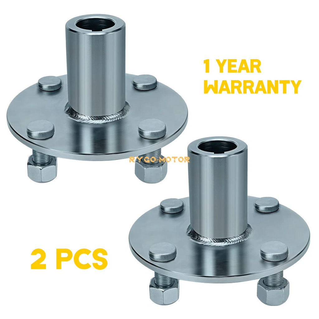 2pcs 4" Live Axle Hub for Go-Kart (1" to 3/4" Step-Down, 1/4" Keyed Shaft)