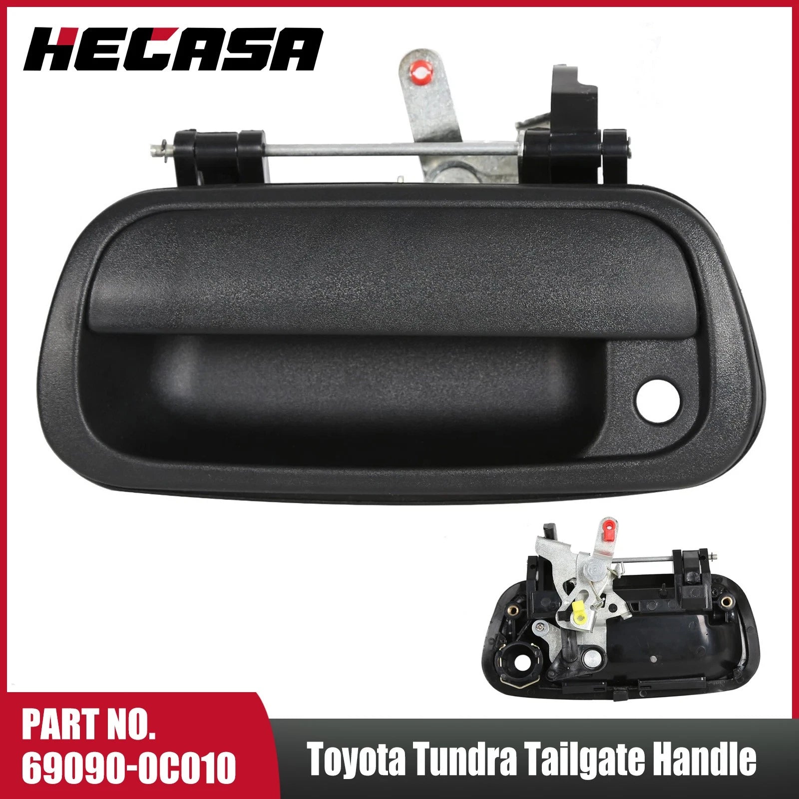 Textured Black Tailgate Latch Handle for Toyota Tundra (2000–2006)