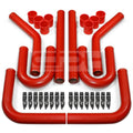 3" Turbo Charger Intercooler Piping Set for - Red Coated