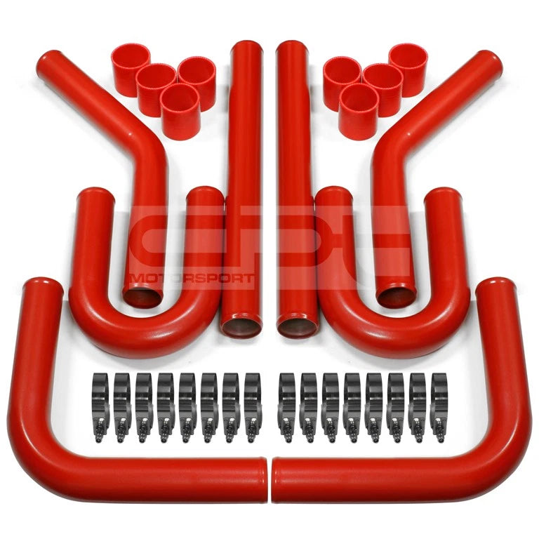 3" Turbo Charger Intercooler Piping Set for - Red Coated