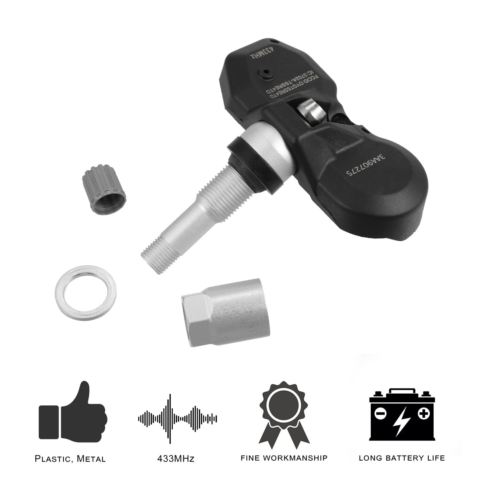 3AA907275 Tire Pressure Sensor TPMS 433MHz for Volkswagen CC (2012–2017)