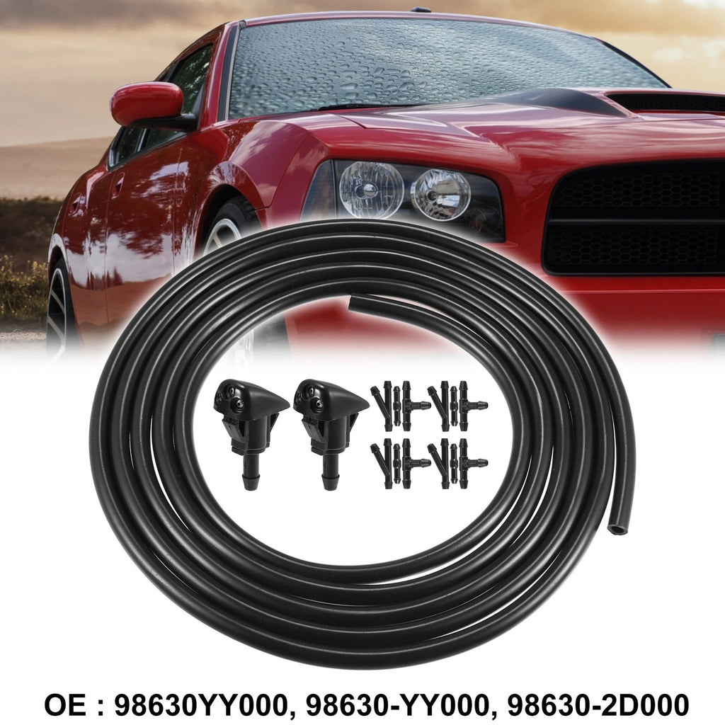 2X Windshield Washer Nozzle Hose Kit for Hyundai Kia (98630YY000)