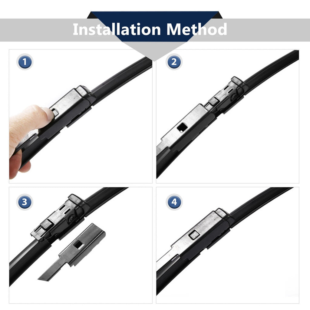 3X Wiper Blades Set for Ford Fiesta MK7 (2008–2016)