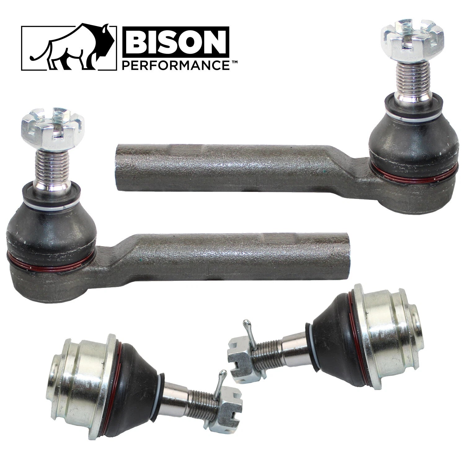 Set of 4 Front Outer Tie Rod Lower Ball Joints for Lexus Toyota