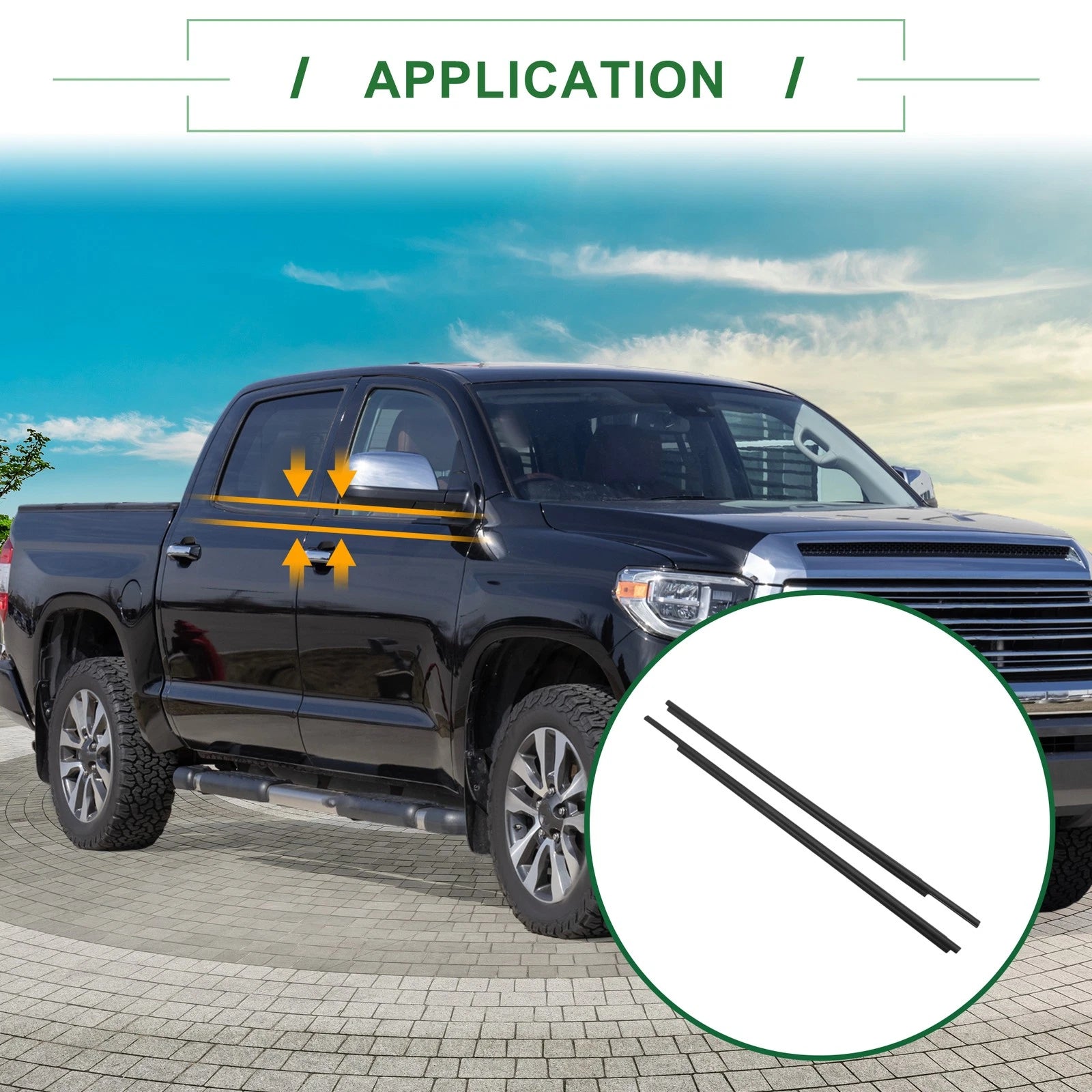 2pcs Front Left & Right Weatherstrip Window Seal No.681600C020 for Toyota
