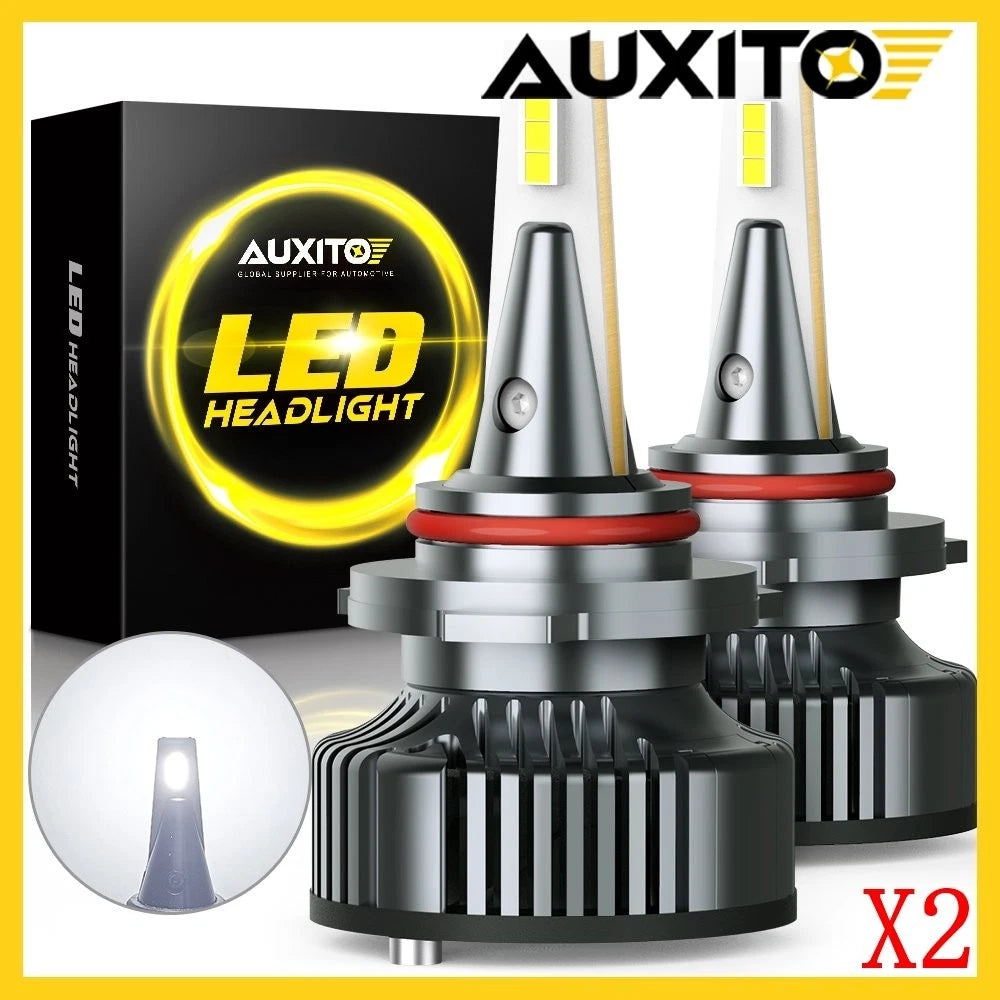 Set of 2 AUXITO 9005 LED Headlight Bulbs for High Low Beam (6500K)