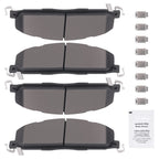 Set of 4 Rear Disc Brake Pads for Ram 1500 2012, 2500 3500 (2011–2018) D1400