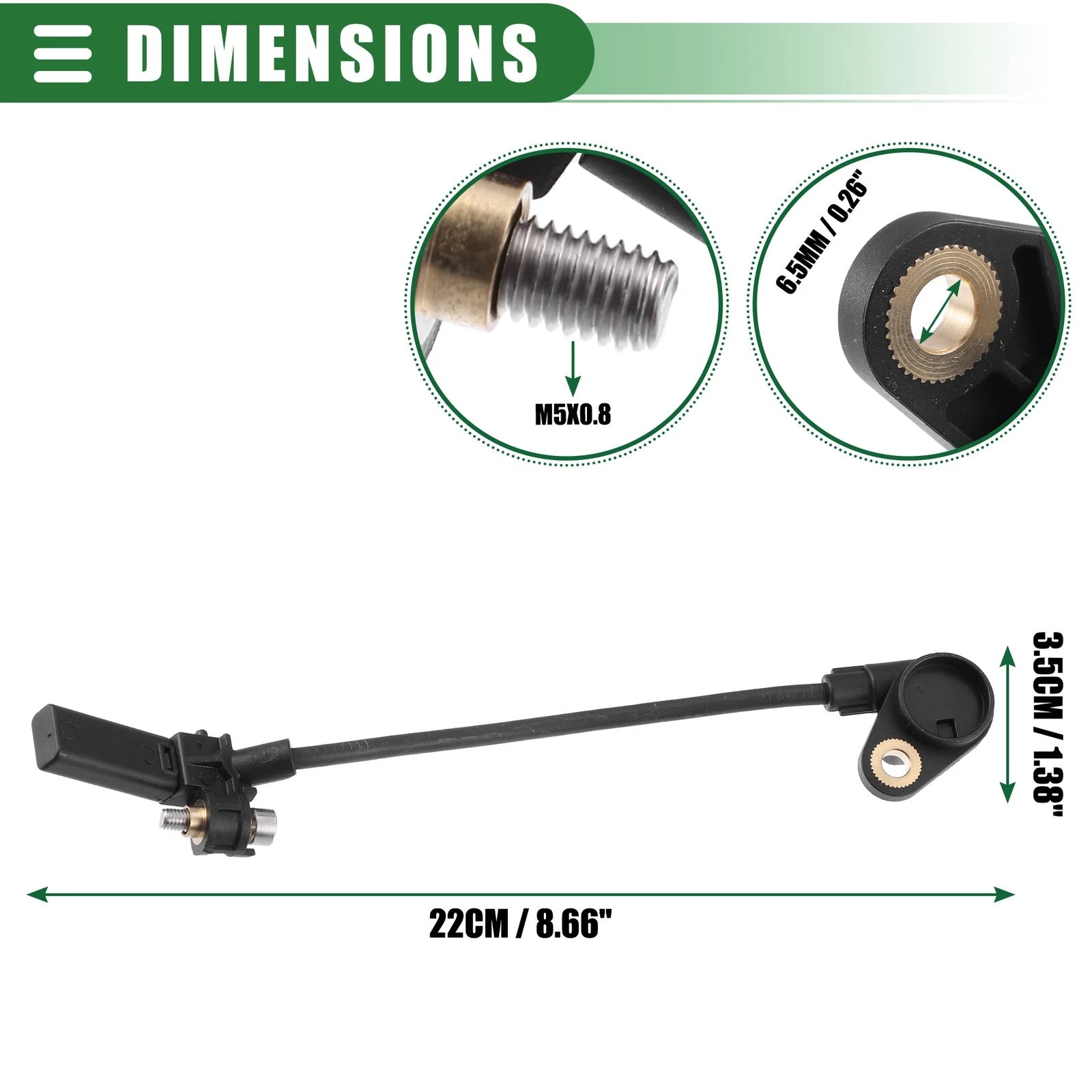 Crankshaft Position Sensor for BMW 135i 3.0L (2011–2013) ABS 13627582842