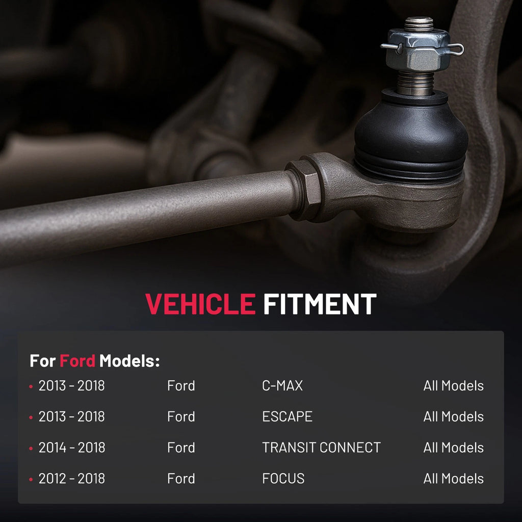 Set of 4 Front Inner Outer Tie Rod Ends for Ford Focus (2016–2018)