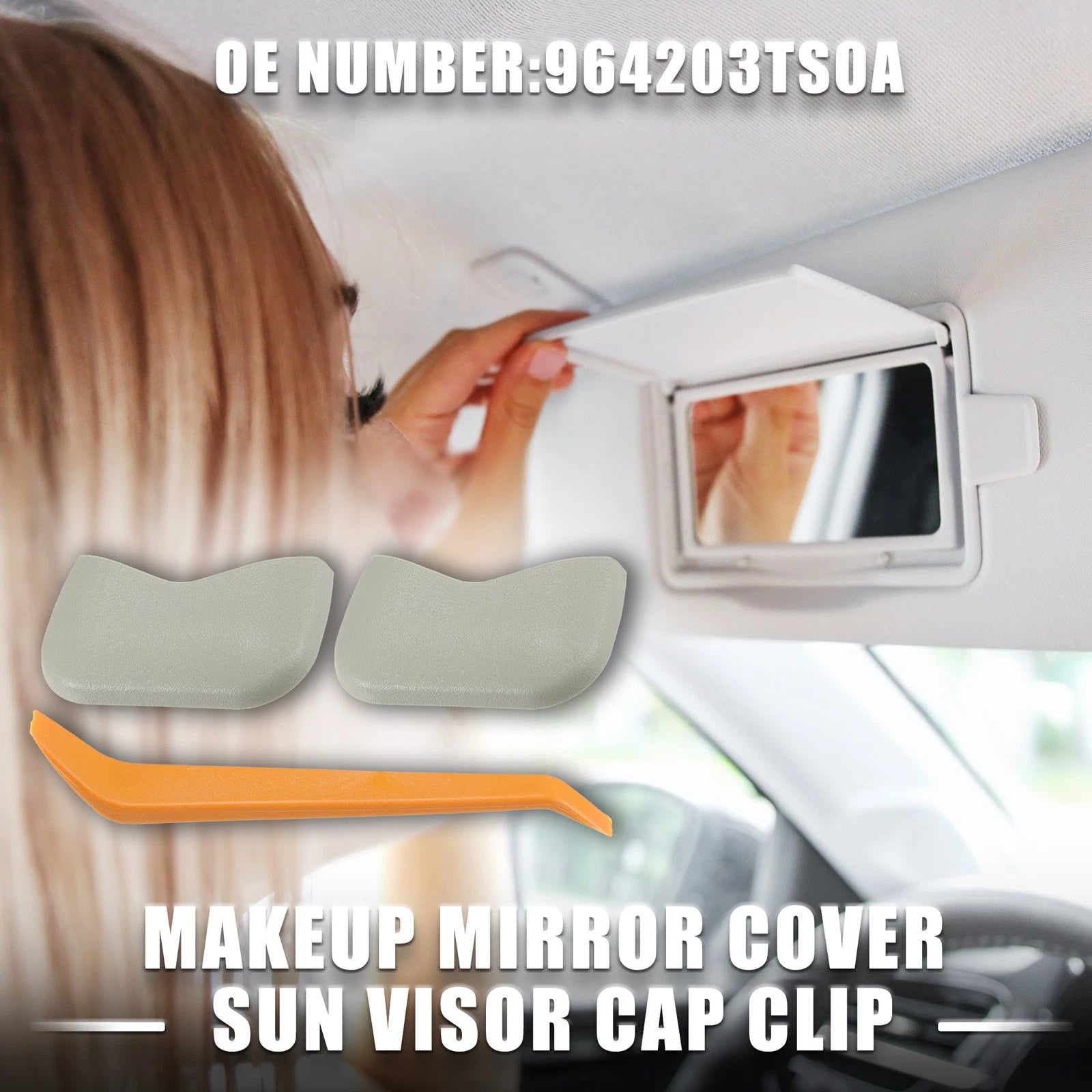 Set of 1 Makeup Mirror Cover Sun Visor Cap Clip for Nissan Rogue (2014–2020)
