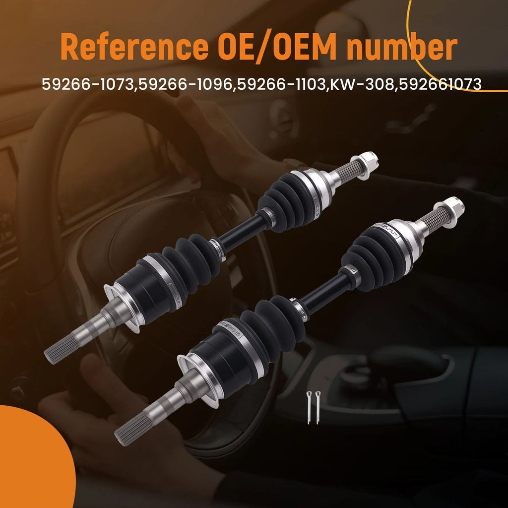 Set of 2 CV Joint Axles for Kawasaki Bayou 300 KLF300C 4X4 (1989–2005)