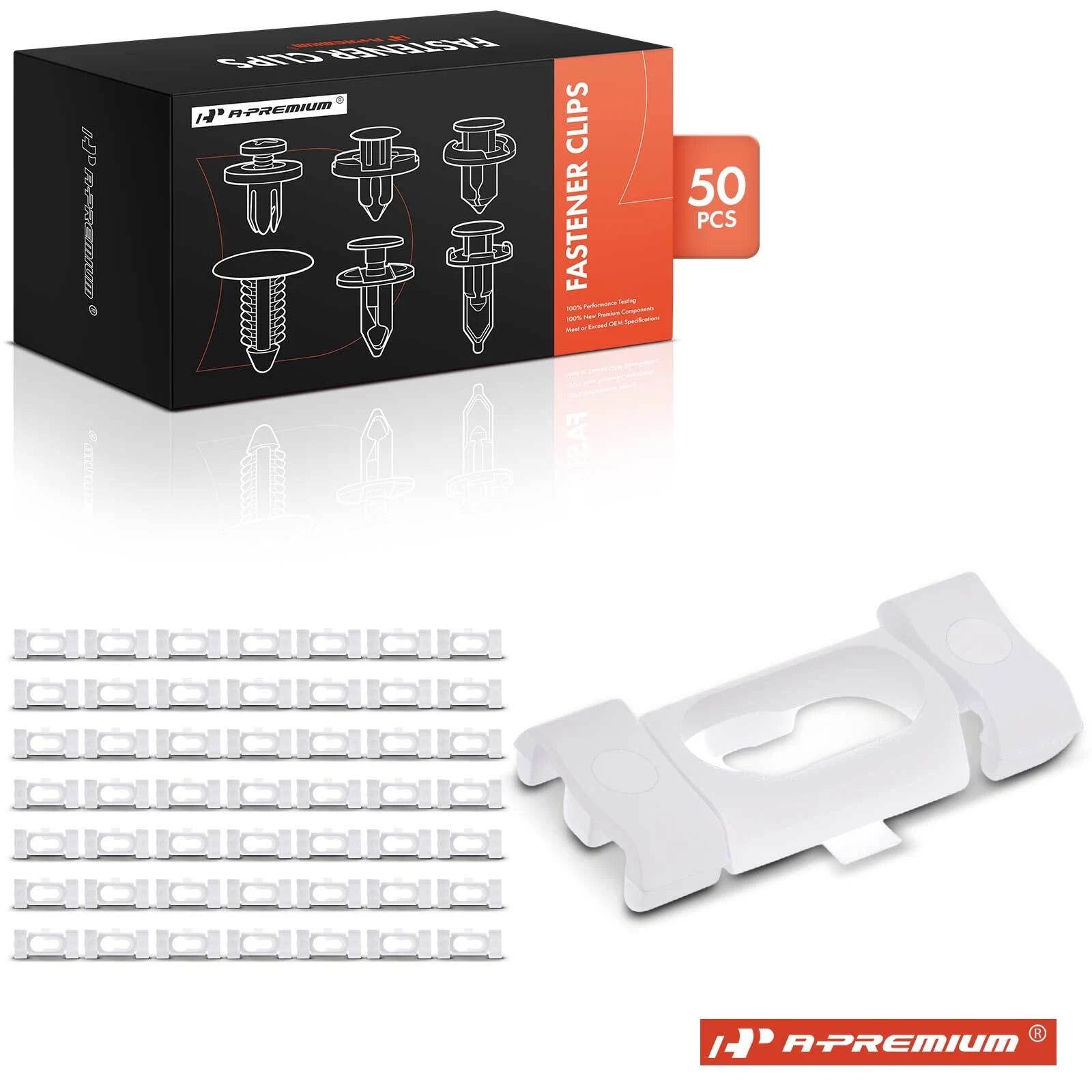 50Pcs Nylon Quarter Belt Reveal Moulding Clips for GM White 