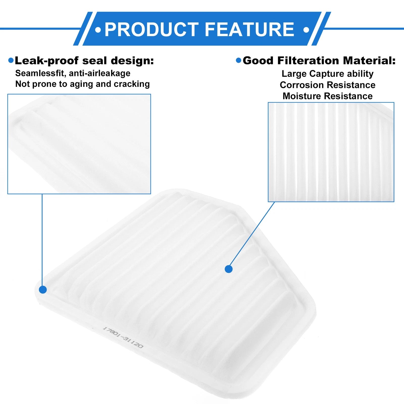 Engine Air Filter No. 17801YZZ06 for Toyota Camry 3.5L V6 (2007–2011)