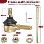 Steering Tie Rod End Kit for Polaris RZR 170 (2009–2021) 0454599 0454600 0454601