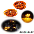 Set of 2 Amber Lens Cab Side Marker Lights for Freightliner Cascadia