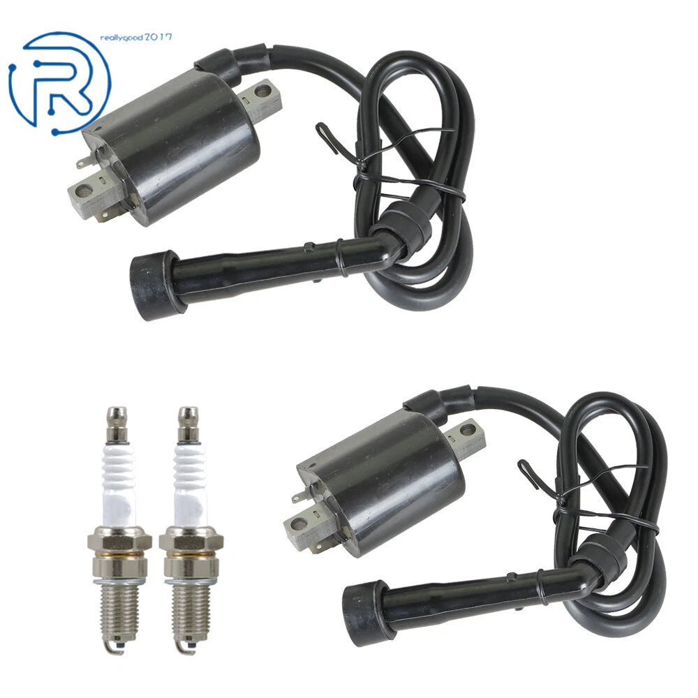2X Ignition Coil & Spark Plug for Yamaha Virago 535 (1987-2000)