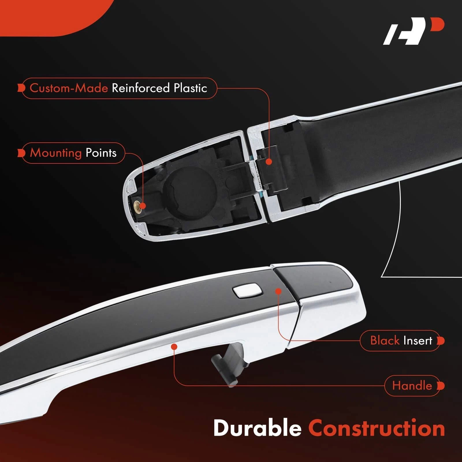 Rear Right Exterior Door Handle for Chevy Equinox Malibu GMC Terrain (2005–2022)
