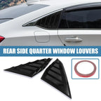 Glossy Black Rear Quarter Vent Window Scoop Louvers for Honda Accord (2018-2021)