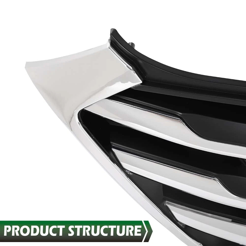 Front Bumper Upper Grille for Hyundai Tucson (2016–2018) with Chrome Trim