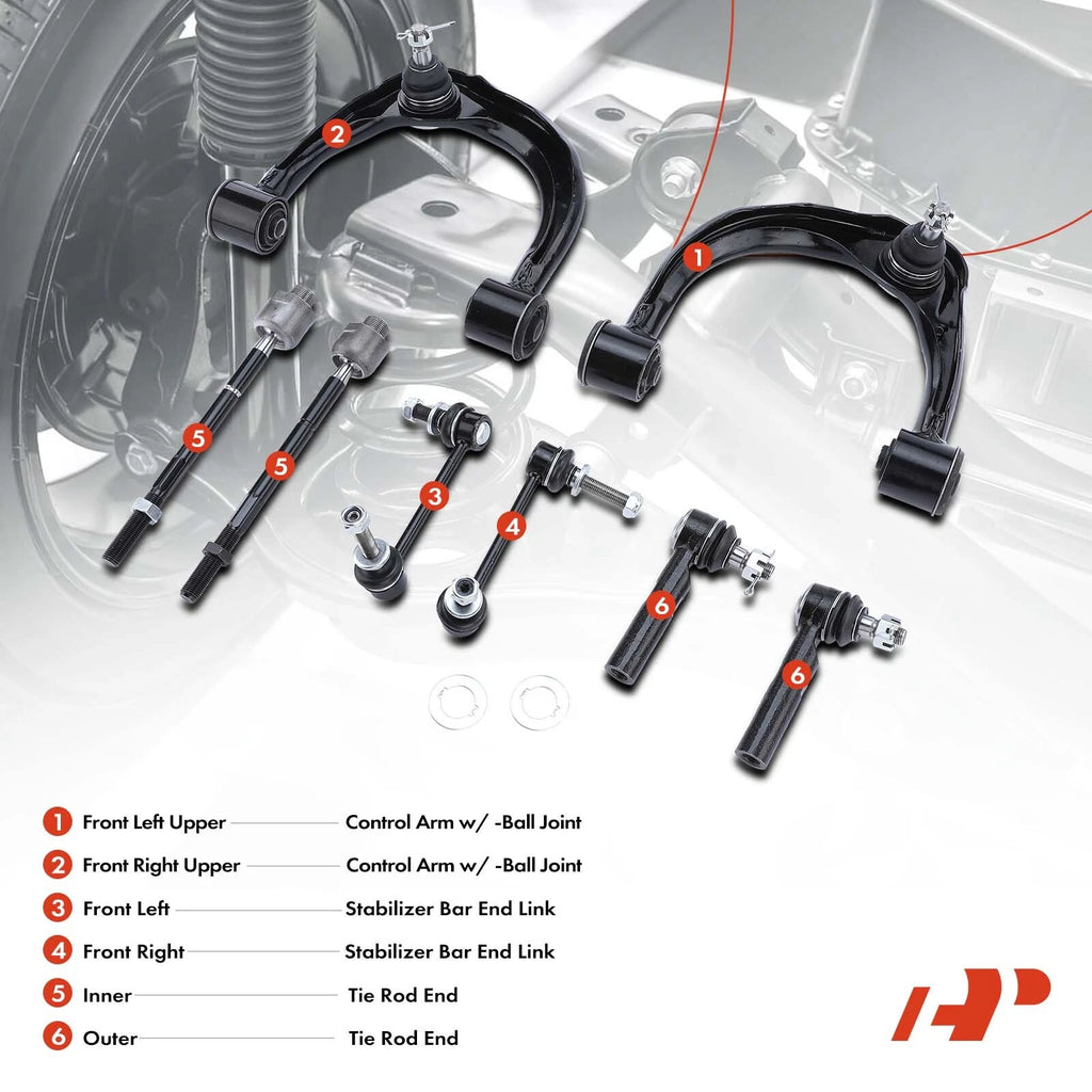 Front Upper Control Arm with Ball Joint and Sway Bar for Toyota 4Runner (2010–2024)