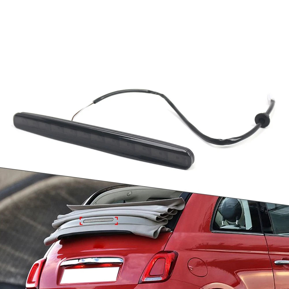 Rear High Mount Stop Brake Light 77365246 for Fiat 500 (2009–2019) Black