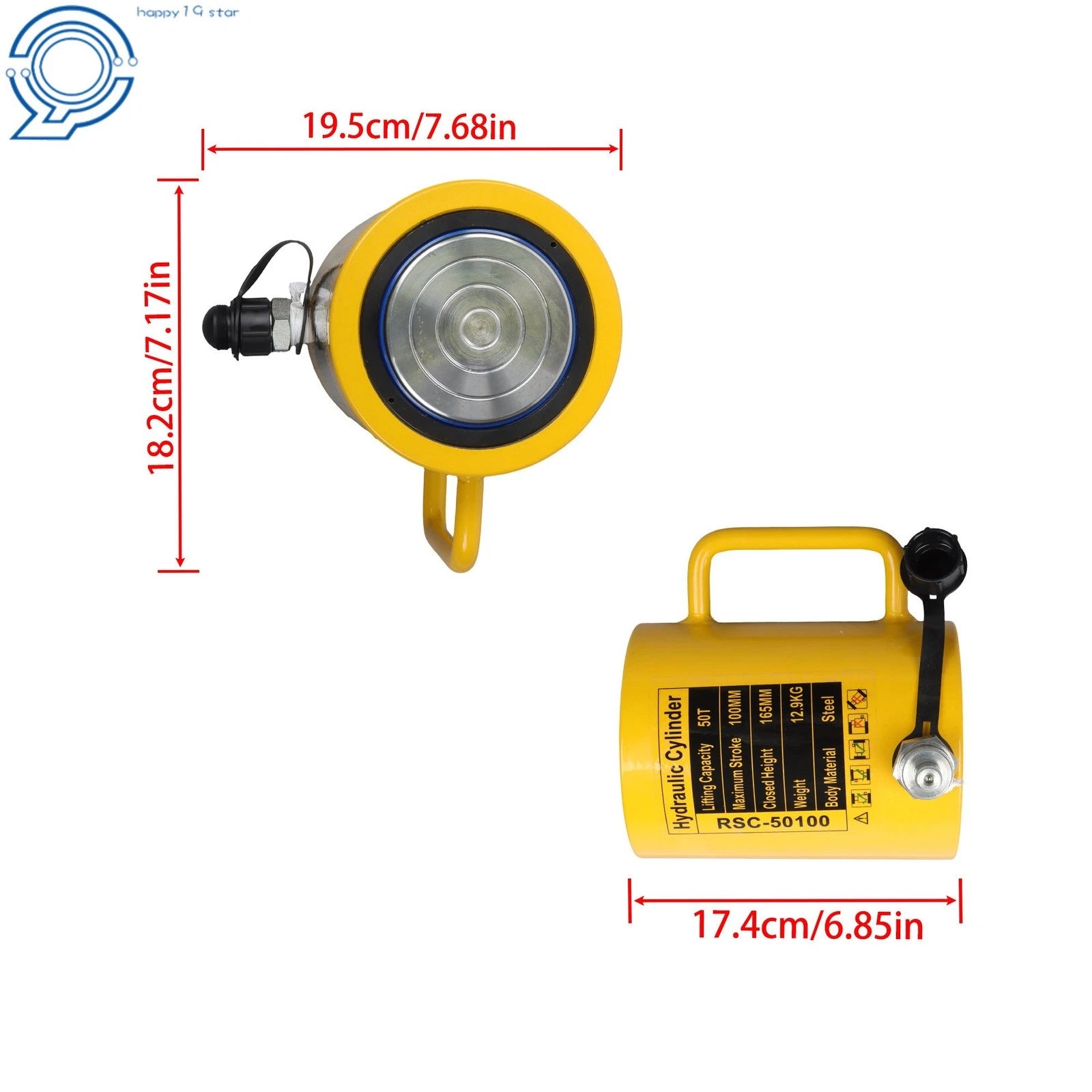50 Ton Hydraulic Cylinder Jack for