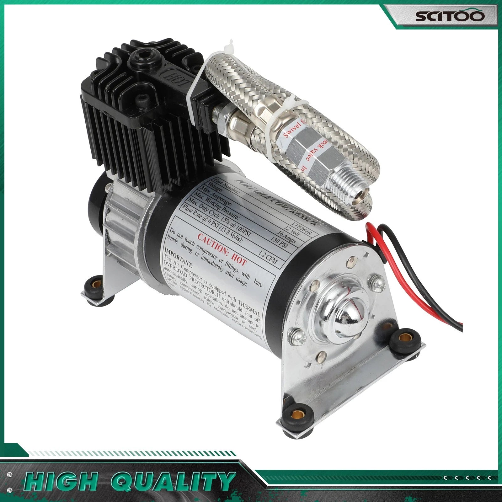 Air Compressor Kit for Train Horns Air Suspension (12V 130PSI)