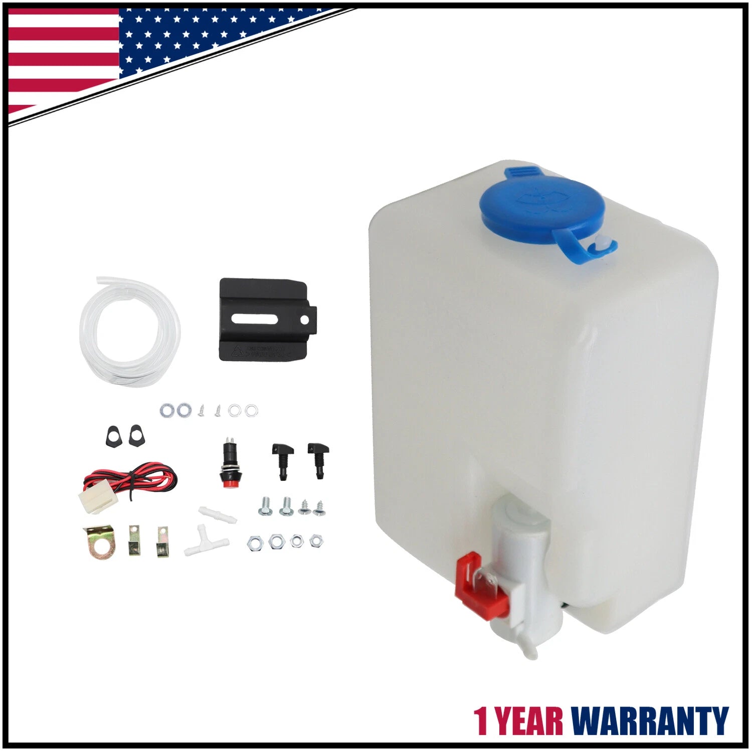 12V Tank Pump Wiper System Reservoir for UTV (Universal)