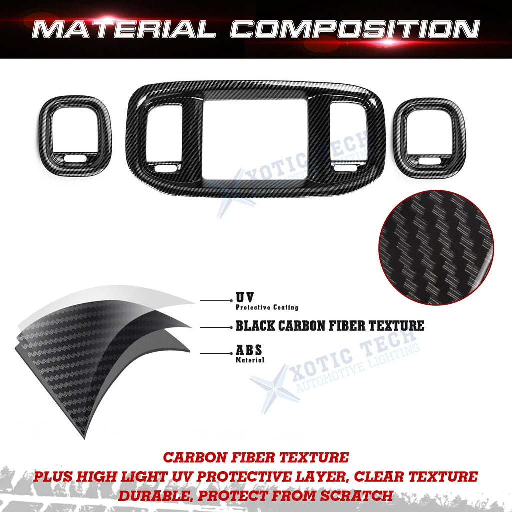 Carbon Black Dash Screen Frame for Dodge Charger (2015-2021)