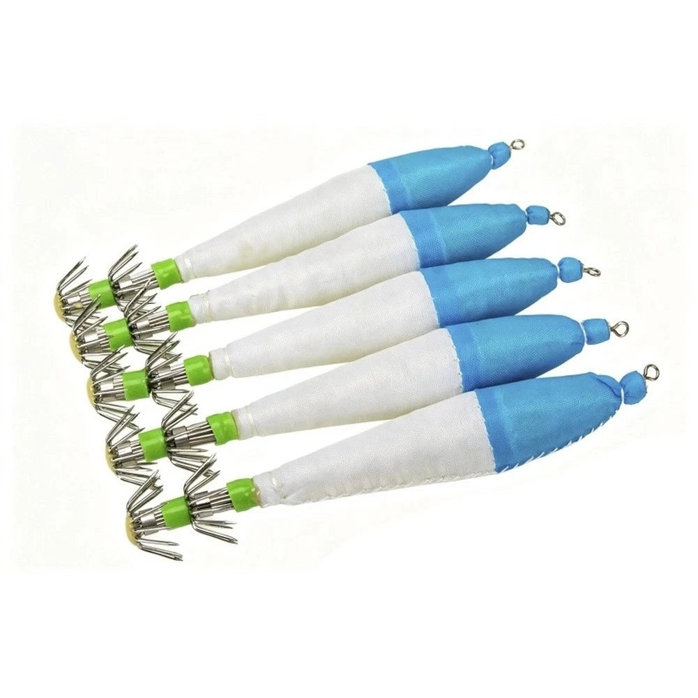 5X Squid Jig Lures for Deep Sea Fishing (Glow in Dark)