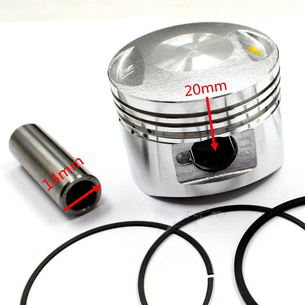 Piston Rings Kit 52.5mm 14mm for Lifan 125cc Engine (PIT PRO TRAIL DIRT BIKE)