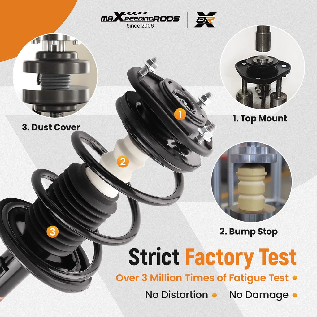 2PC Front Strut Coil Spring Assembly for Toyota Corolla (2009–2013) & Matrix (2011–2013)