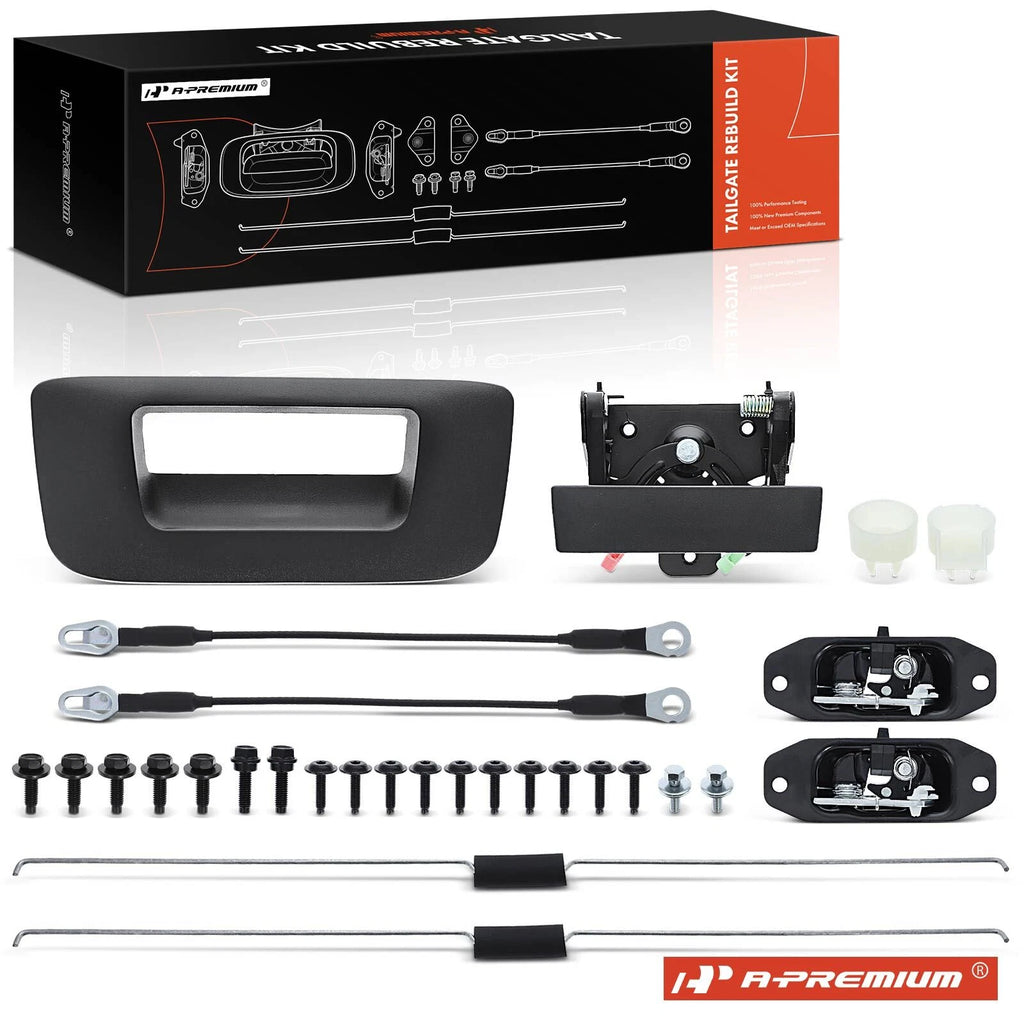 Tailgate Hardware Rebuild Kit with Cable & Rods for Chevy Silverado 1500 (2007–2018)