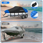 Heavy Duty Boat Cover for V-Hull Tri-Hull Runabout (17ft-19ft)