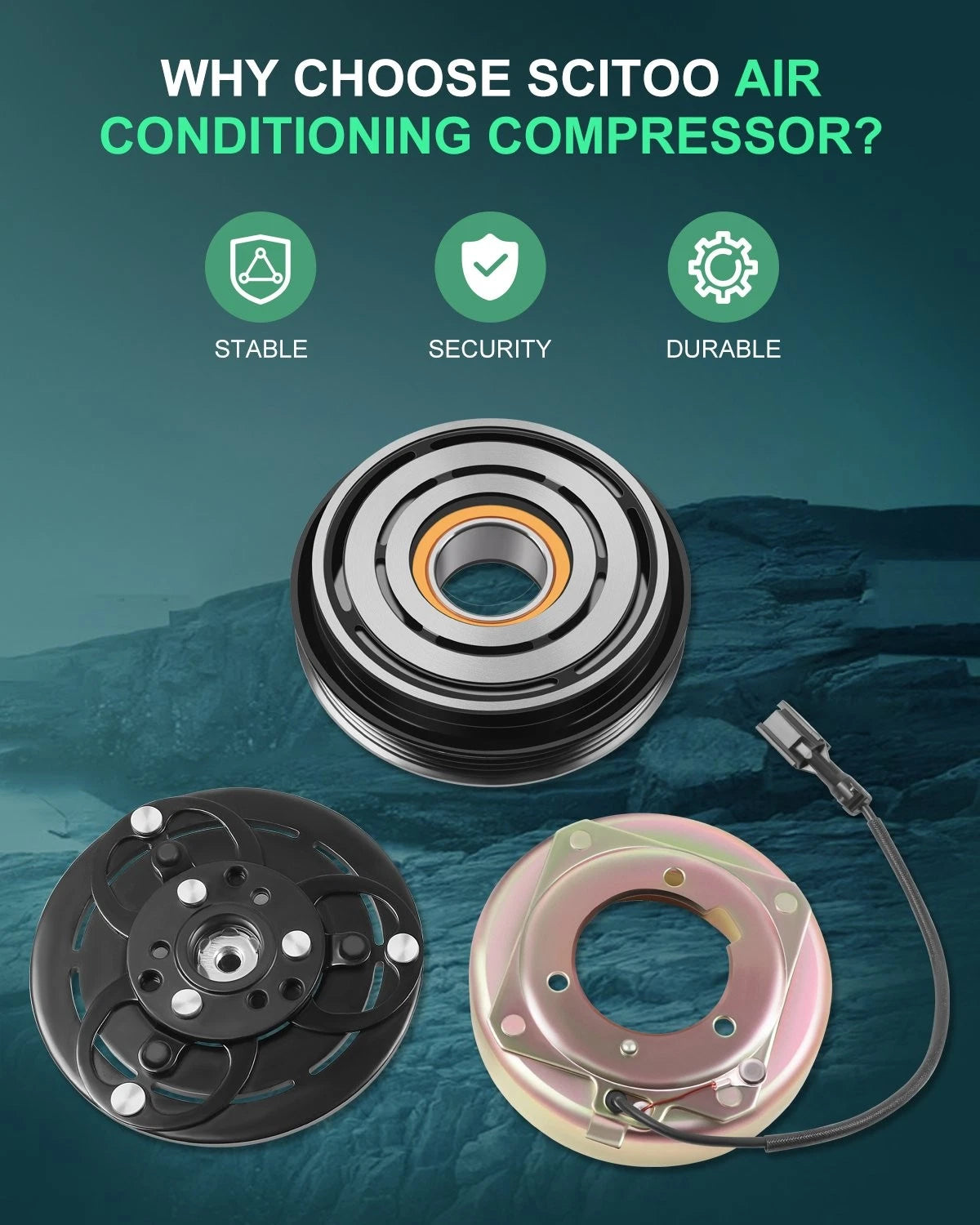 A/C Compressor Clutch Kit for Subaru Forester (2003–2007), Baja (2004–2006), Legacy (2003–2004)