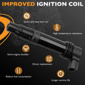 4X F6T570 Ignition Coils Pack for Kawasaki Ninja ZX-6R ZX-6RR (2003–2018)