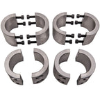Set of 4 Steel Tube Clamps for Roll Cage Mounts (1.75")