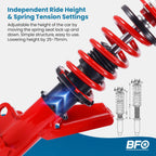 Coilover Suspension Shocks for Honda Civic VII EM2 (2001–2005)