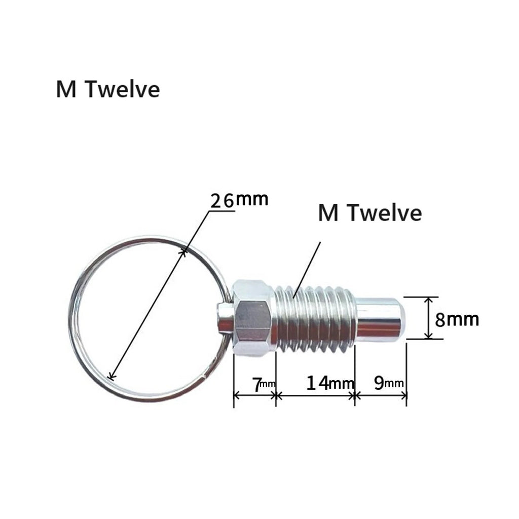 2X Stainless Steel Short Retractable Spring Plungers for Automotive Use