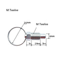 2X Stainless Steel Short Retractable Spring Plungers for Automotive Use