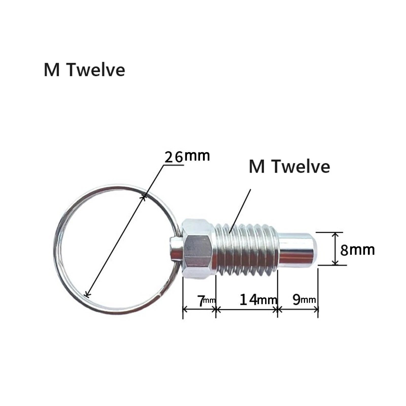 2X Stainless Steel Short Retractable Spring Plungers for Automotive Use