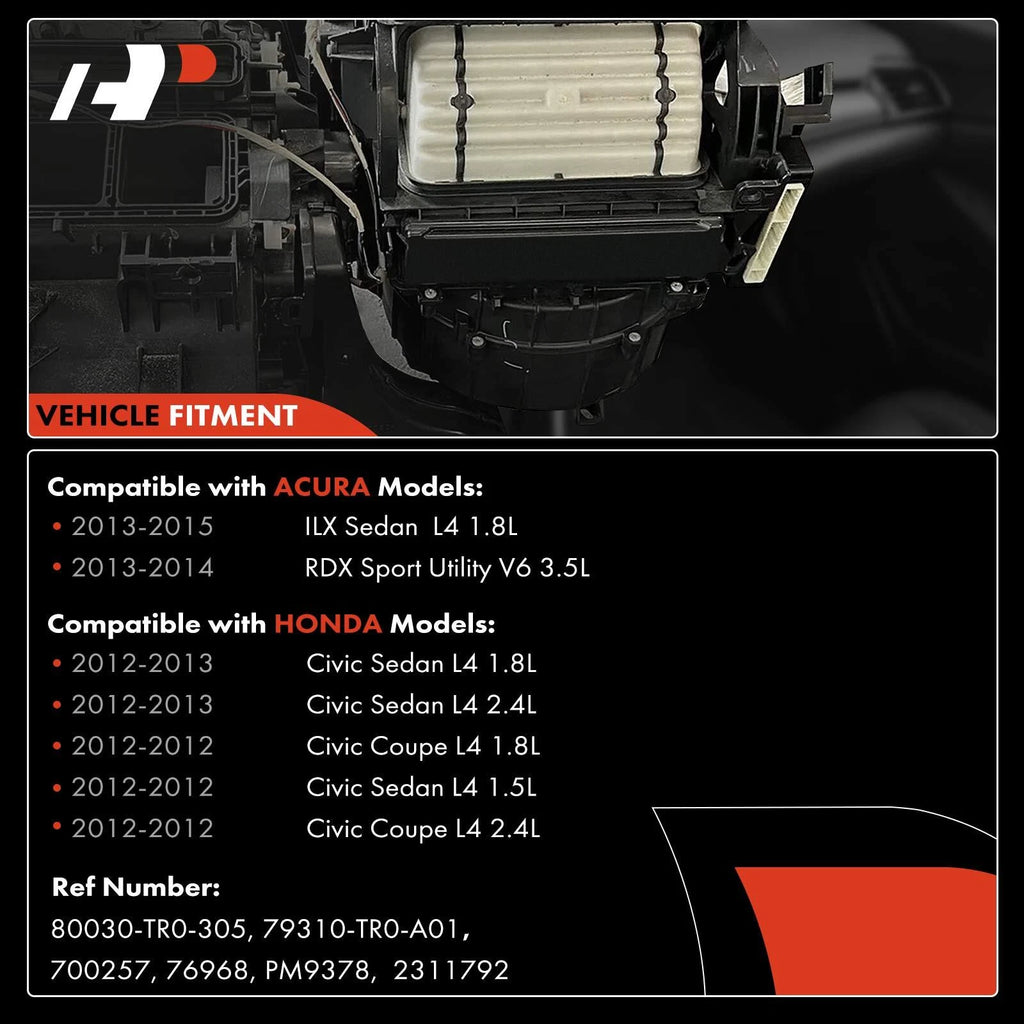 HVAC Blower Motor with Wheel Assembly for Honda Civic (2012-2013)